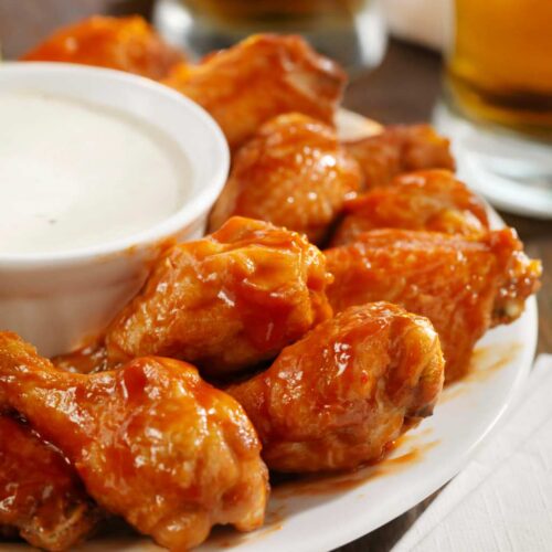 Low Sodium Buffalo Wings and Ranch Dipping Sauce