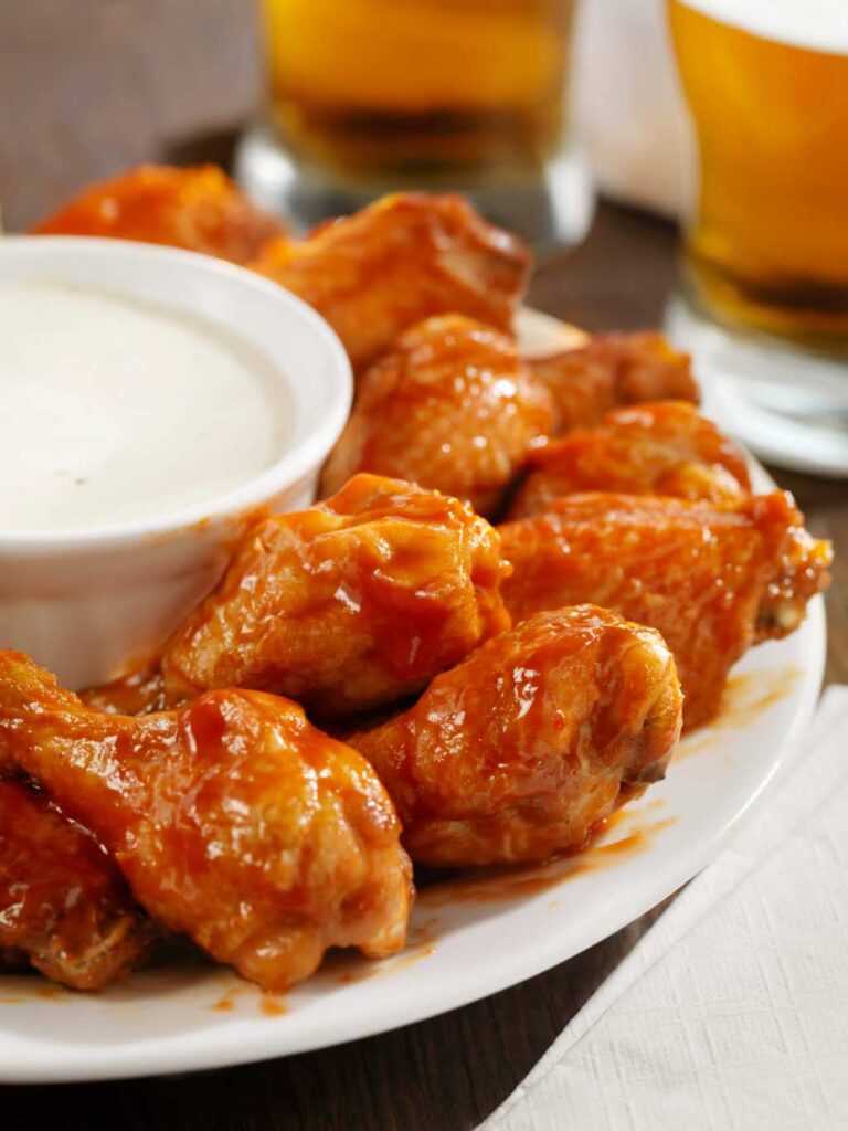 Low Sodium Buffalo Wings and Ranch Dipping Sauce