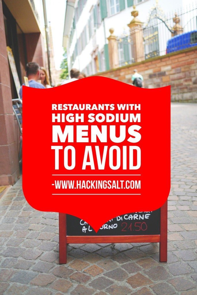 Restaurants with High Sodium Menus to Avoid