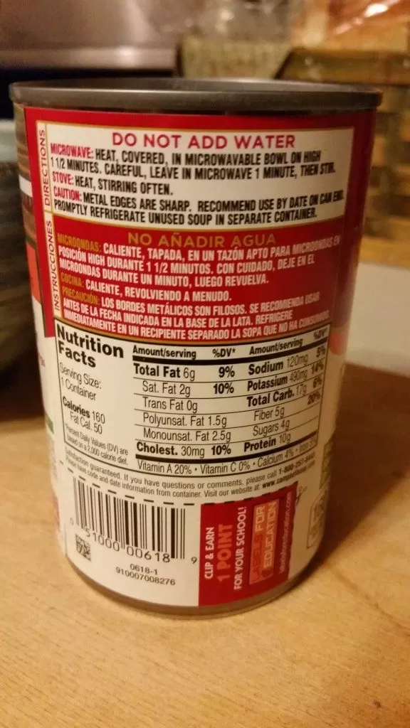 Campbell's Chicken with Noodles Low Sodium Soup Nutrition Info