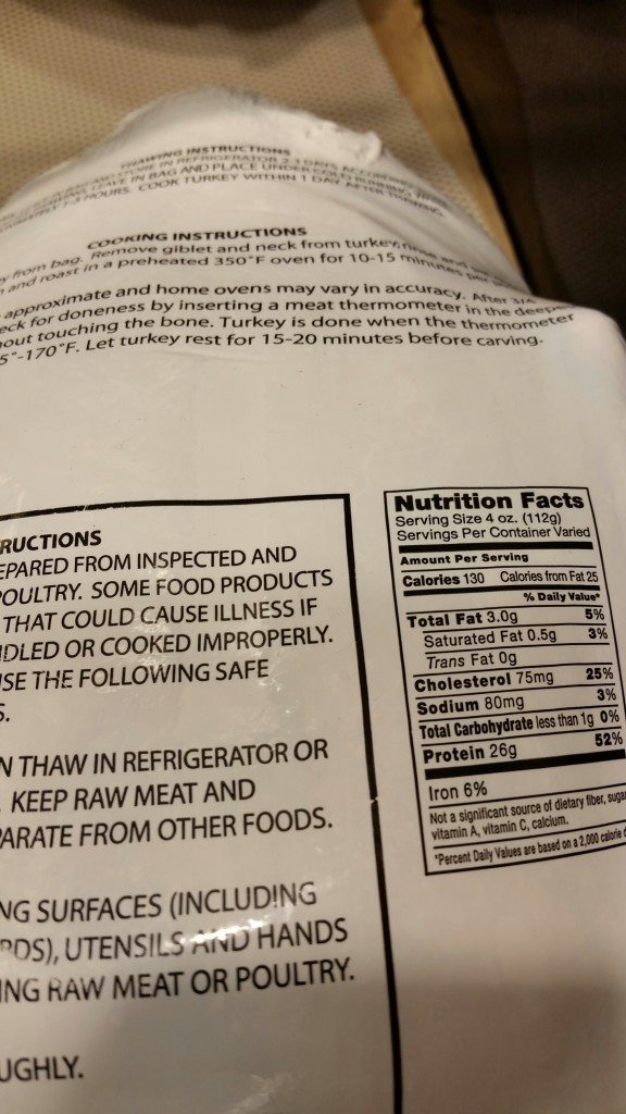 Low Sodium Turkey Nutrition