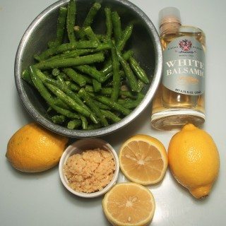 Lemon, Garlic, and White Balsamic Roasted Green Beans