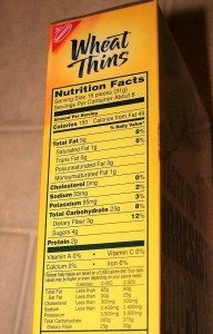 Wheat Thins Hint Of Salt Nutrition Info