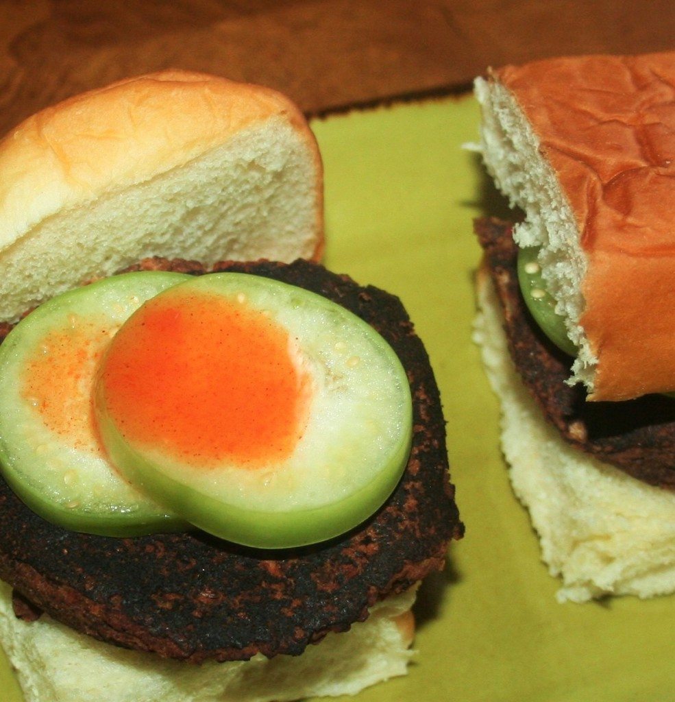 Black Bean Portobello Mushroom Sliders with Bloody Mary Glaze