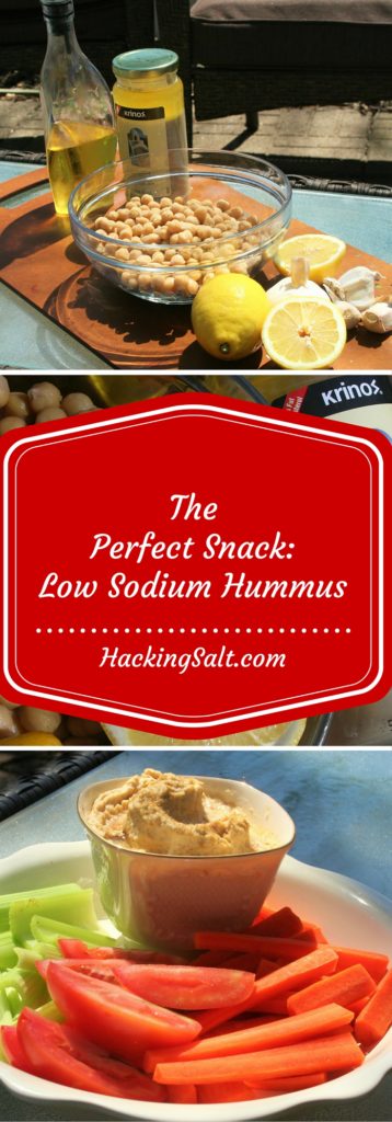 Low Sodium Hummus - 5 Ingredients for this perfect Low Sodium Snack! 