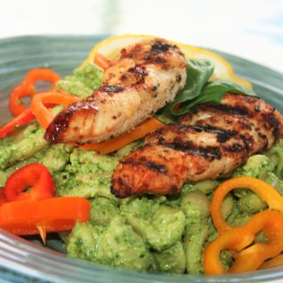 Walnut Avocado Pesto Chicken Pasta