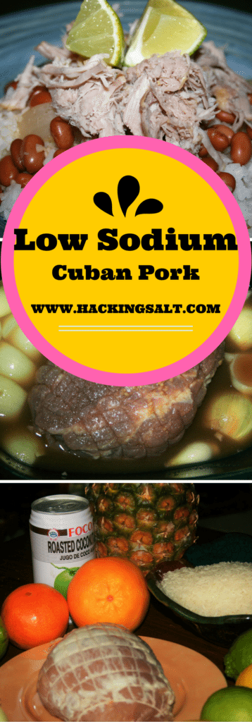 Want a heart healthy taste of the tropics? This Low Sodium Cuban Pork will do the trick! #lowsodium #thereciperedux 
