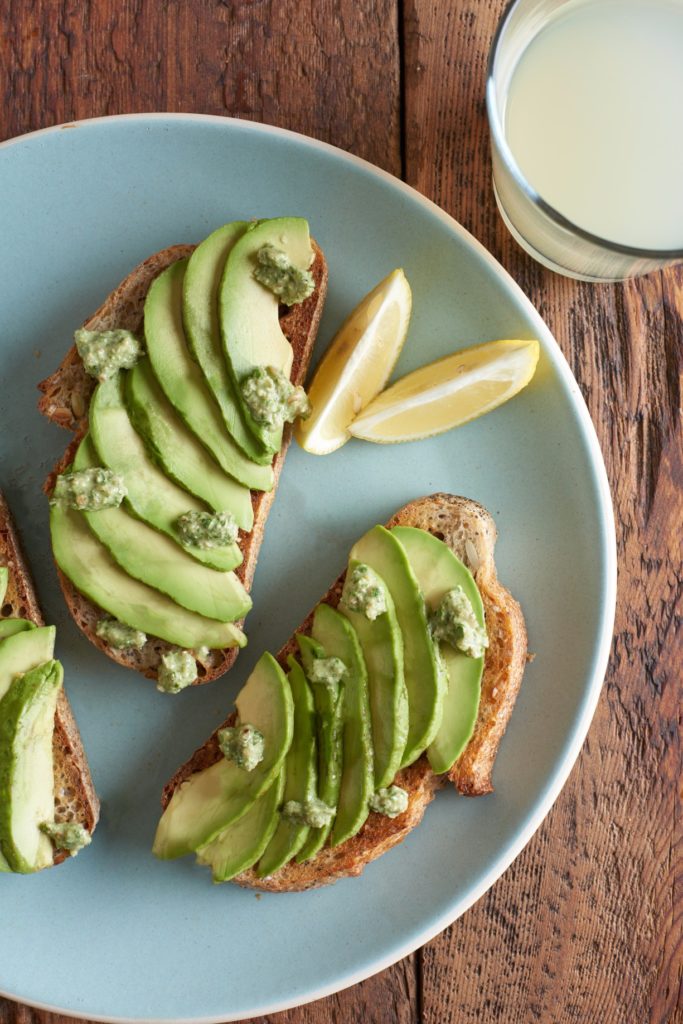 Low Sodium Avocado Toast With Basil Pesto