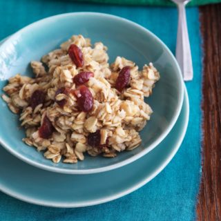 Low Sodium Overnight Spiced Oatmeal With Cranberries