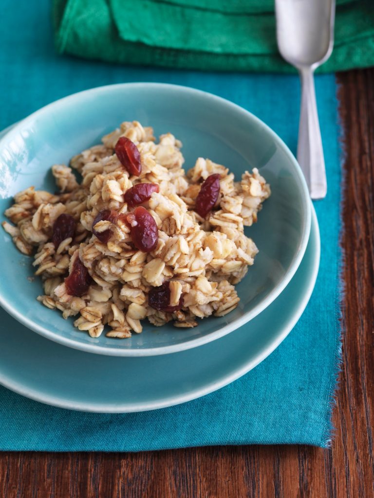 Low Sodium Overnight Spiced Oatmeal With Cranberries