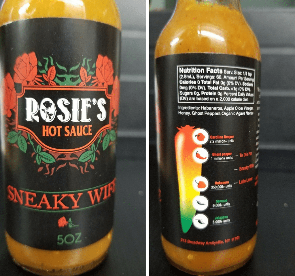Rosie's Sneaky Wife Hot Sauce - Very Hot Low Sodium Hot Sauces